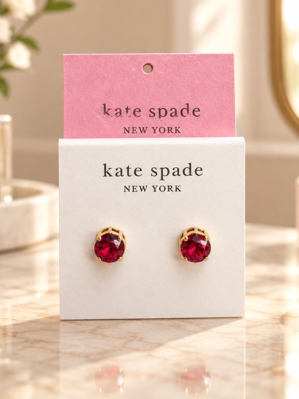 kate spade New York women’s Red Stud Earrings